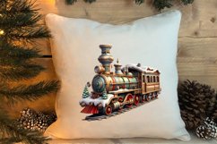 Christmas Trains Sublimation Clipart Product Image 4