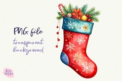 Retro Christmas Socks Clipart Groovy Christmas Disco PNG Product Image 4