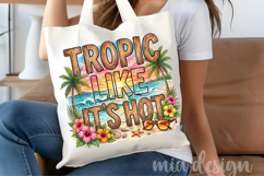 Tropic Like It's Hot PNG, Rustic Beach Sunset Sublimation Product Image 5