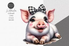 Farm animals clipart, Pig clipart, Cute clipart Product Image 1
