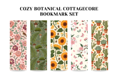 Cozy Colorful Botanical Bookmark Set,Cute Cottagecore Book Product Image 4