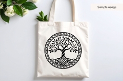 Hand Drawn Tree Of Life Circle SVG Product Image 4