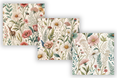 Wildflowers Seamless Book Cover Background, Floral Pattern Product Image 4
