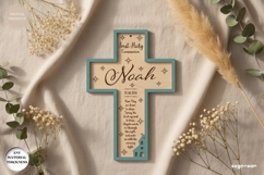 Holy Communion Cross Laser Cut | Custom Name Cross | SVG Product Image 1