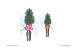 Christmas Tree Fashion Set Winter Holiday PNG Bundle Product Image 3