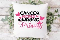 Cancer svg, Ribbon svg, Cancer picked the wrong princess SVG Product Image 3