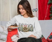 Oh Come Let Us Adore Him Png, Coquette Christmas Sublimation Product Image 2
