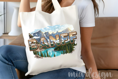 Banff National Park PNG, Vintage Canada Mountain Sublimation Product Image 5