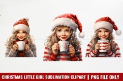 Christmas Little Girl Clipart Sublimation Product Image 1