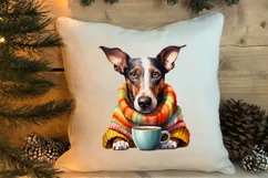 Christmas Dog And Coffee Clipart, Christmas Clipart Product Image 4