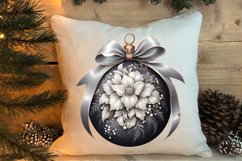 Cute Silver Christmas Watercolor Clipart, Christmas SVG Product Image 4