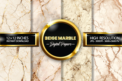 Beige Marble Digital Papers - 04 Variations Product Image 1