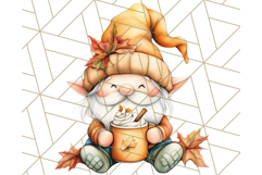 Fall Gnome PNG Clipart, Cute Autumn Gnomes with Pumpkins Product Image 4