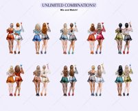 Fashion Girls Clipart, Summer BFF PNG Product Image 5
