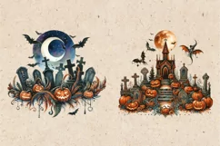 Creepy Halloween clipart. PNG sublimation Product Image 3