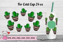 Cactus svg for Full Wrap Venti Cold Cup 24 oz Product Image 1