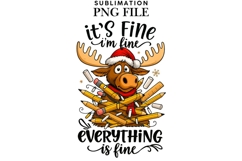 Christmas moose png design for T-shirts Product Image 1