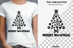 Paw print Christmas tree png design for T-shirts Product Image 4