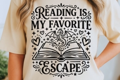 Reading Is My Favorite Escape Svg, Book Lover Svg. Product Image 5