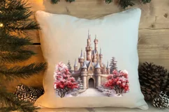 Christmas Castle Clipart Sublimation, Christmas PNG Product Image 4