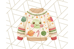 Alien Christmas Clipart, Cute Outer Space Holiday PNG Product Image 4