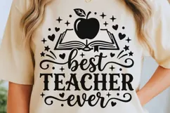 Best Teacher Ever Svg, Back To School Svg, Appreciation Svg. Product Image 5