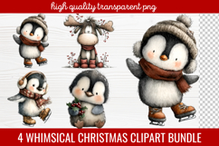 4 Whimsical Christmas Clipart | Cute Festive Holiday PNG Product Image 1