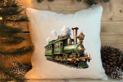 Christmas Trains Sublimation Clipart Product Image 4