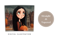 Spooky Halloween Tumbler, Cartoon Halloween Girl Tumbler Product Image 4