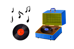 Vintage Retro Audio Clip Art Product Image 4