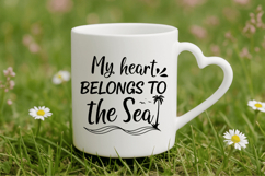 My Heart Belongs to the Sea SVG Design, Summer &amp; Beach SVG Product Image 4