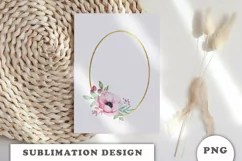 Watercolor flowers wreath PNG Product Image 4