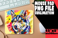 Eye-Catching Colorful Dog Mouse Pad Design PNG Product Image 1