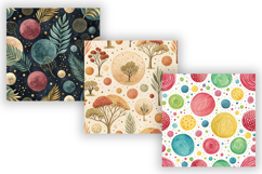 Wavy Hand Drawn Dot Digital Paper, Seamless Watercolor Product Image 4