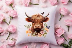 Valentine's Highland Cow Clipart, Valentine Couplet Product Image 4