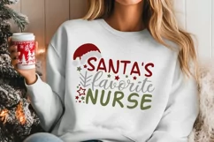 Santa's Favorite Nurse Svg, Nurse Christmas Svg, Funny Svg. Product Image 2