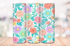 Soft Garden Seamless 20 OZ Skinny Tumbler Wrap Sublimation. Product Image 4