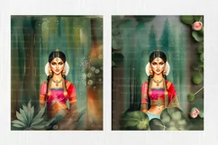 Desi art, Indian woman digital print 23 PNG Product Image 5