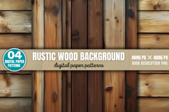 Rustic Wood Background Paper Bundle PNG Product Image 5