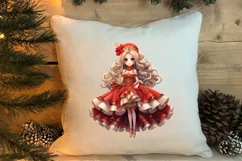 Christmas Blonde Girl Clipart Sublimation, Christmas Clipart Product Image 4