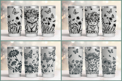 20oz Tumbler laser svg Floral wrap| Wildflowers pattern Product Image 4