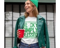 Not Lucky Simply Blessed SVG PNG | Coquette St Patrick's Day Product Image 4