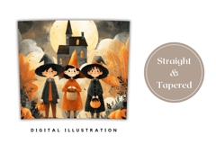 Kids Tumbler Wrap, Cartoon Halloween Tumbler Design Product Image 4