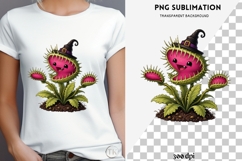 Cute halloween venus flytrap png design for T-shirts Product Image 2