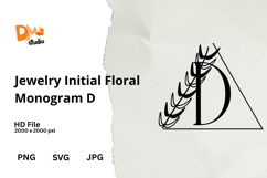 Jewelry Initial Floral Monogram Product Image 1