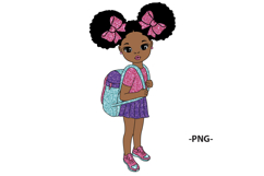 Back to School Girl Glitter SVG | First Day School Clipart Product Image 4