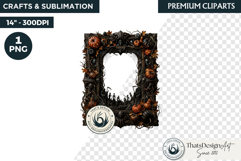 Harvest of Haunts Halloween Gothic Frame PNG Clipart Product Image 1