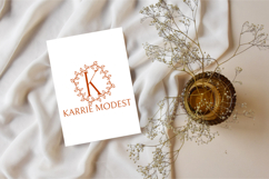 MeadowLine Monogram - Delicate Floral Line Art Monogram Font Product Image 3