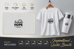 Inhale HOPE Motivational SVG - Quote Cut Files Product Image 1