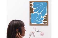 Modern Blue Leaf Abstract Embroidery Design Product Image 4